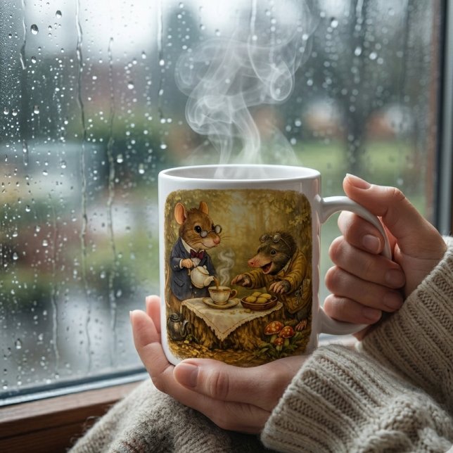 Mug Tux & Twitch Woodland Tea Time (Créateur téléchargé)