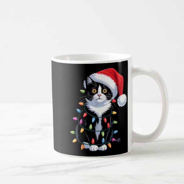 Mug Tuxedo Cat Meow Santa Tuxie Christmas Tree  (Droite)