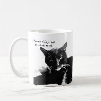 Mug Tuxedo Cat with Shady Smile 