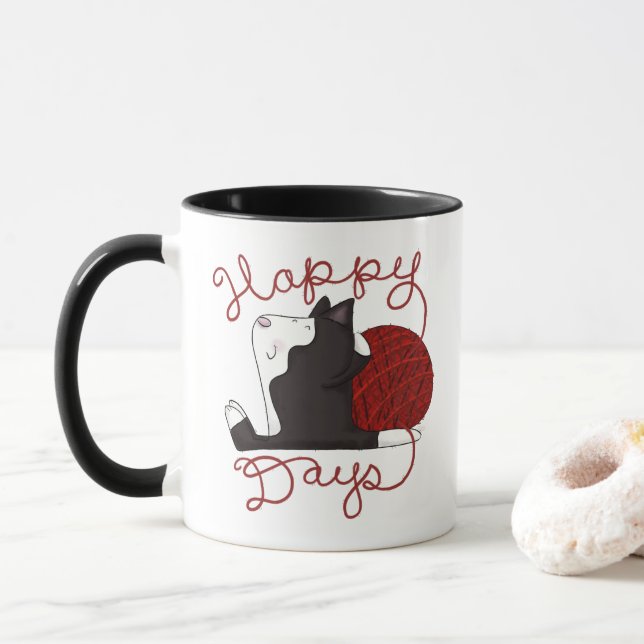 Mug Tuxedo Chat - Jours heureux (Avec donut)