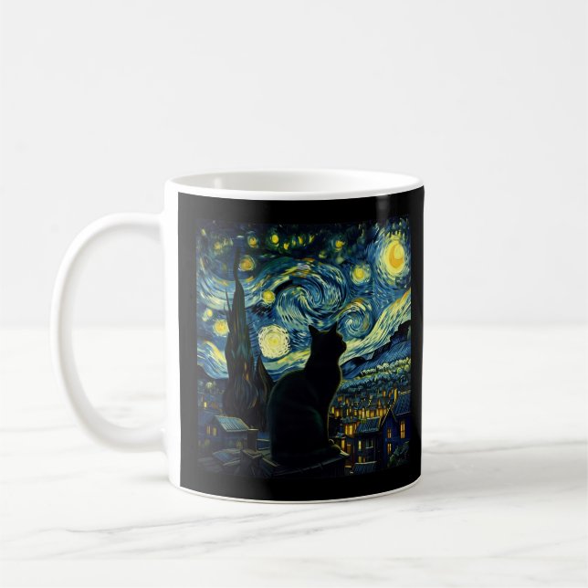 Mug Tuxedo Chat Starry Nuit Tuxedo Propriétaire du Cha (Gauche)