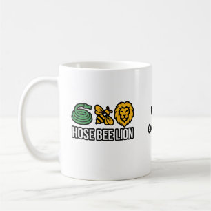Mug Tuyau Drôle Abeille Lion Mème Viral Blague Interne