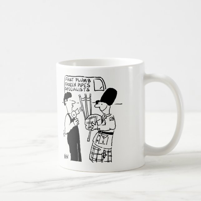 Mug Tuyaux congelés - Le plombier aide l'homme avec le (Droite)