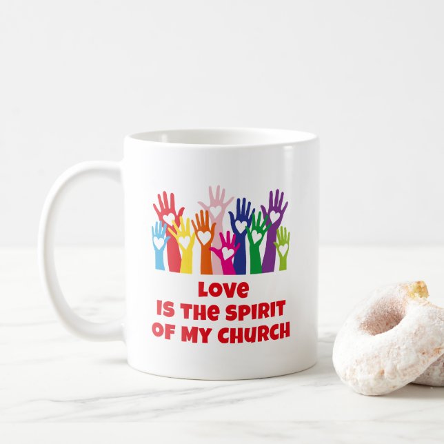 Mug TVUC Coeurs/Mains L'AMOUR est l'Esprit (Avec donut)
