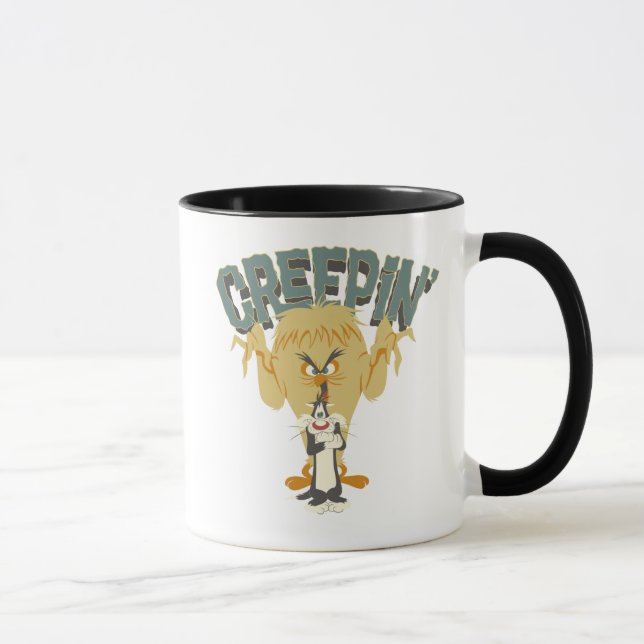 Mug TWEETY BIRD MONSTER™ "Creepin" Derrière SYLVESTER™ (Droite)