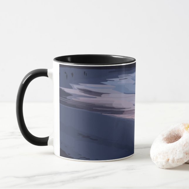 Mug Twilight en bord de mer (Avec donut)