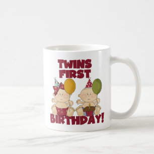 Mug Twins 1er Anniversaire T-shirts et cadeaux garçon/