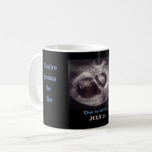 Mug Twins Ultrasound Photo Meilleur papa bleu et rose 