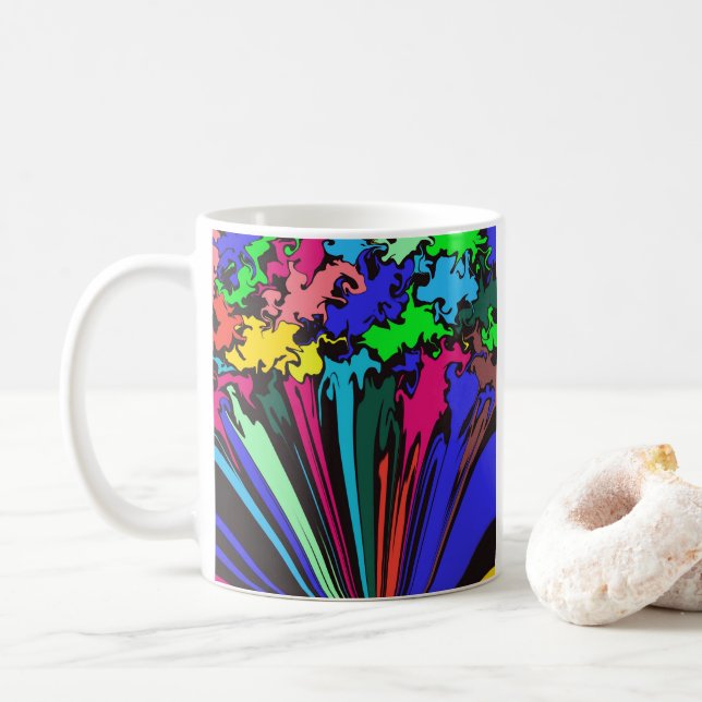 Mug Twirl coloré Abstrait / Pinched / (Avec donut)