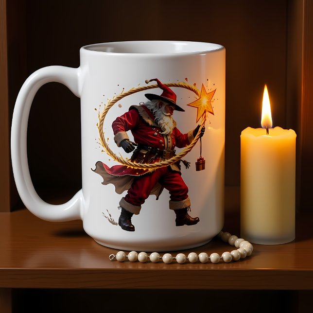 Mug Twirling Lasso Cowboy Santa (Créateur téléchargé)