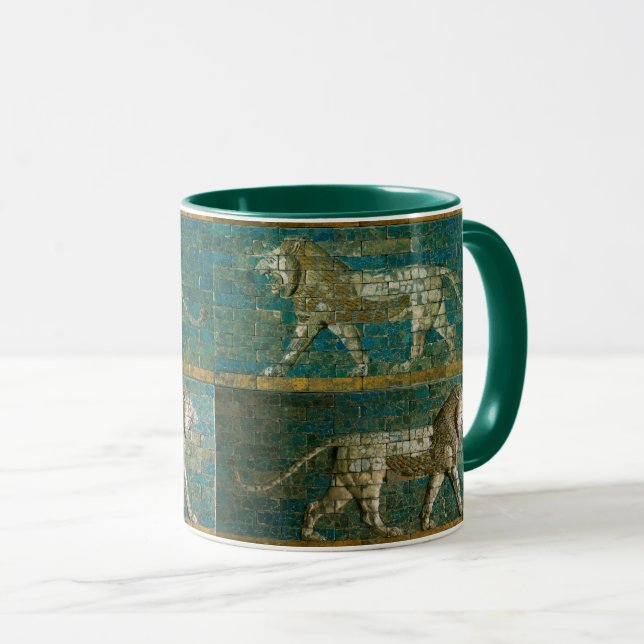 Mug TWO BABYLONIAN LIONS Antique Assyrian Art  (Devant droit)