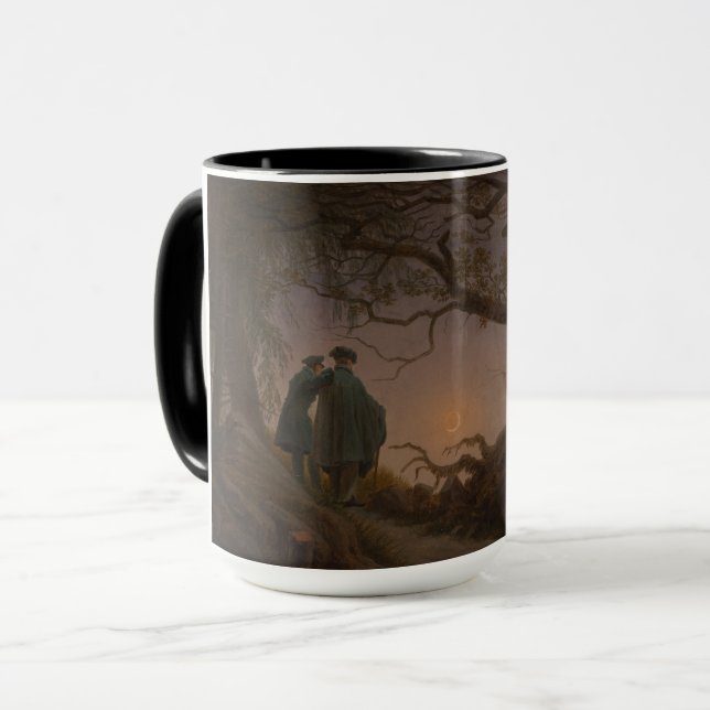 Mug Two Men Contemplating the Moon, par Friedrich : (Devant gauche)