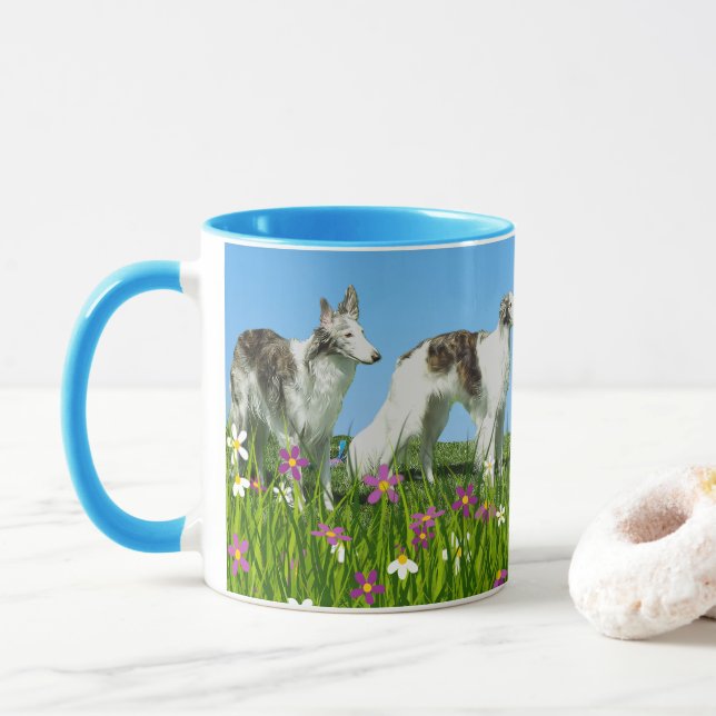 Mug Two Silken Windhounds (Avec donut)