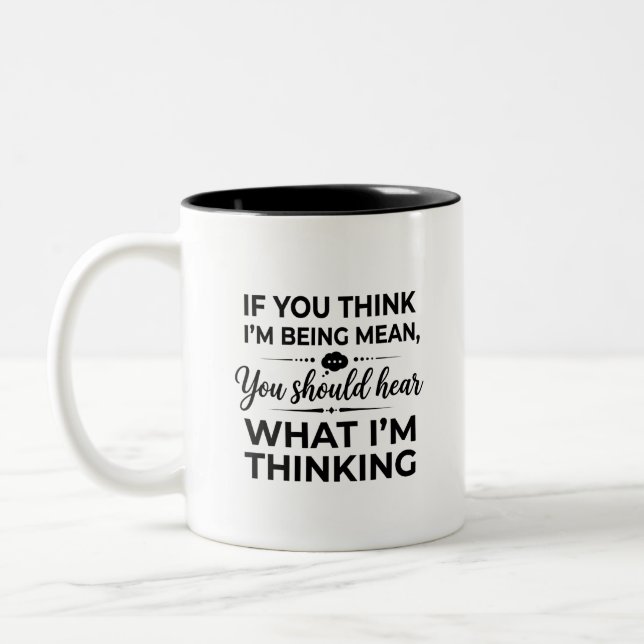 Mug Two-Tons Réfléchir en dehors de la tasse (Gauche)