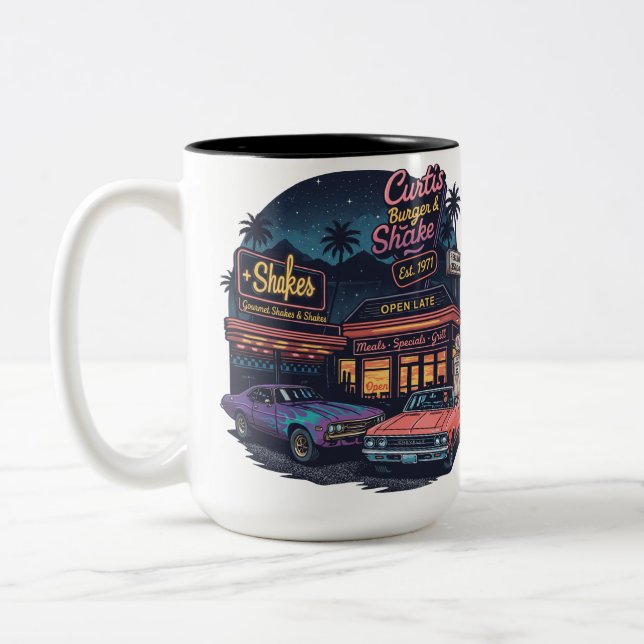 Mug Two-Tons voiture style vintage  (Gauche)