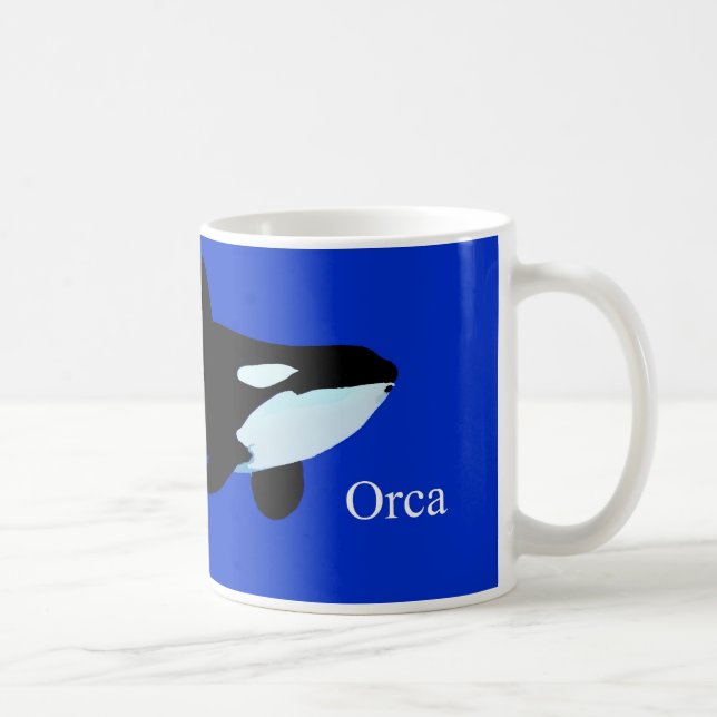 Mug txt graphique sous-marin d'épaulard d'orque (Droite)