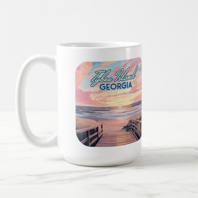 Mug Tybee Island Georgia Sunrise Beach Savannah (Gauche)