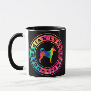 Mug Tye Dye Chien Norvégien Lundehund Maman Papa Amate
