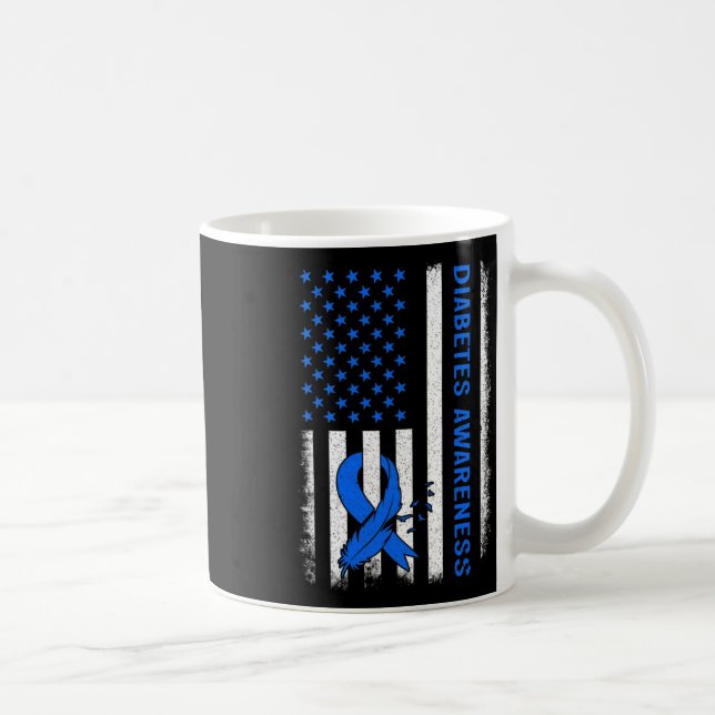 Mug Type 1 Sensibilisation au diabète Drapeau américai (Droite)