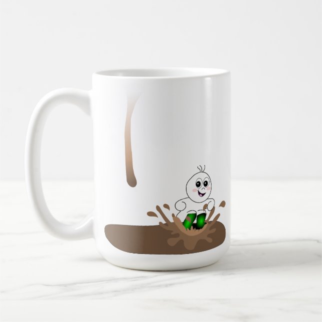 Mug Type d'égouttement éclaboussant dans le magma de (Gauche)