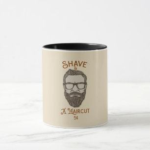 Mug Type Graphique de la boutique de coiffure rétro av
