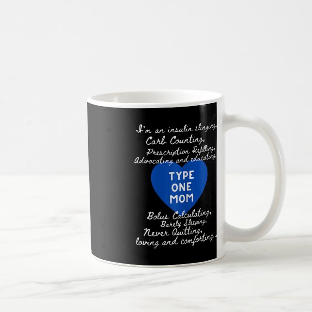 Mug Type One Maman Sensibilisation Diabète Jour T1D (Droite)