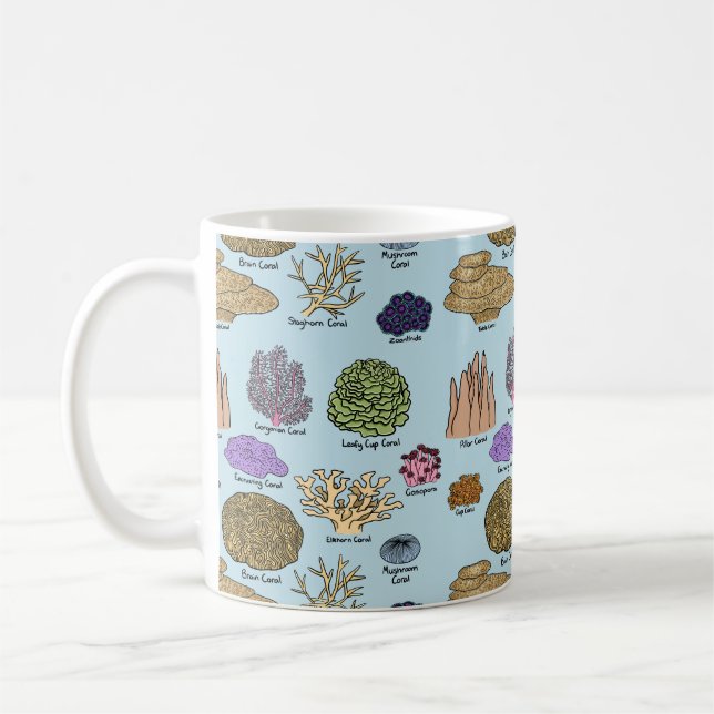 Mug Types de coraux (Gauche)