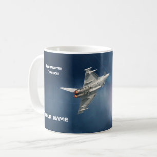 Mug Typhon de l'Eurofighter, ciel sombre, votre nom