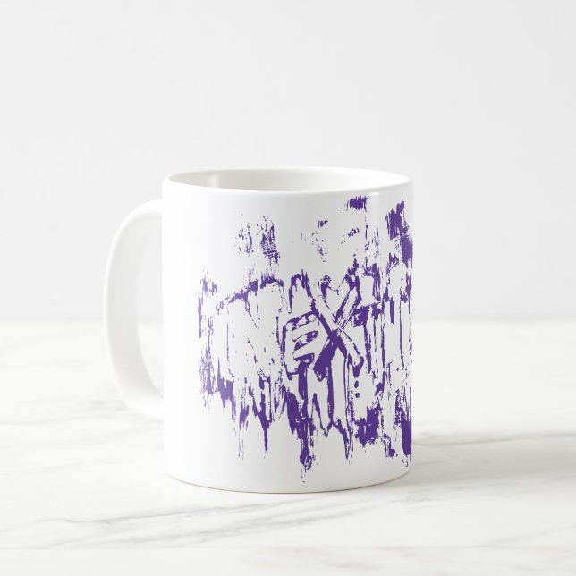 Mug Typographie Abstraite Pinceau Grunge Nextday (Devant gauche)