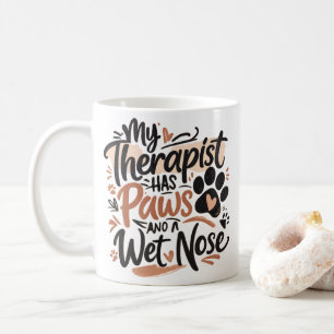 Mug Typographie amusante pour amateur de chien Citatio