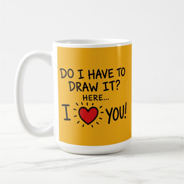 Mug Typographie artistique romantique mignonne (Gauche)
