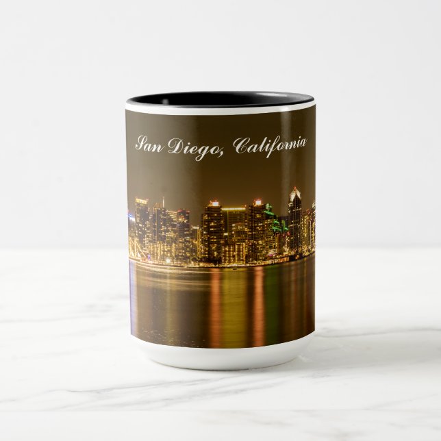 Mug Typographie Black Gold San Diego Souvenir (Centre)