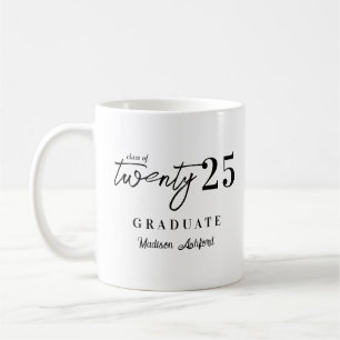 Mug Typographie Black Script 2025 tendance Graduation