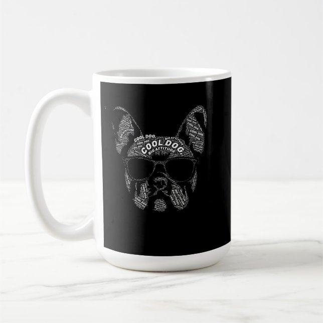 Mug Typographie Bouledogue Français (Gauche)
