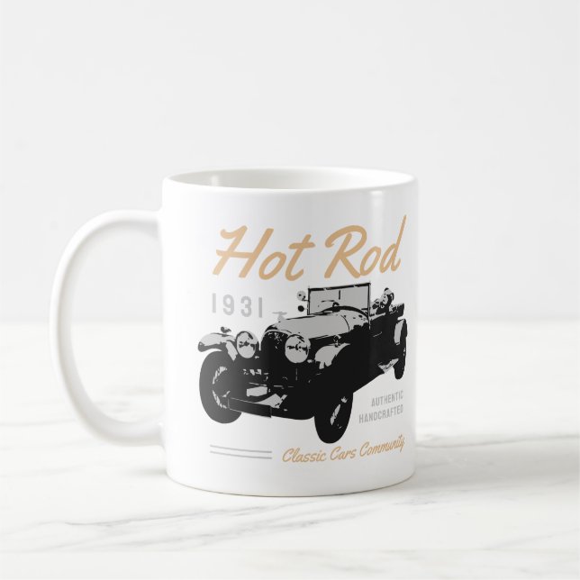Mug Typographie classique de la communauté automobile (Gauche)