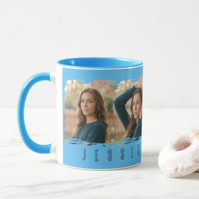 Mug Typographie Collée Jeune Fille (Avec donut)