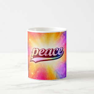 Mug Typographie Colorée Inspirante de Paix