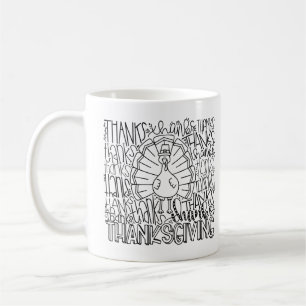 Mug Typographie Costume Gobble Turquie Thanksgiving T