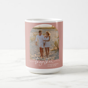 Mug Typographie Couple Saint-Valentin Rose Pâle Ensemb