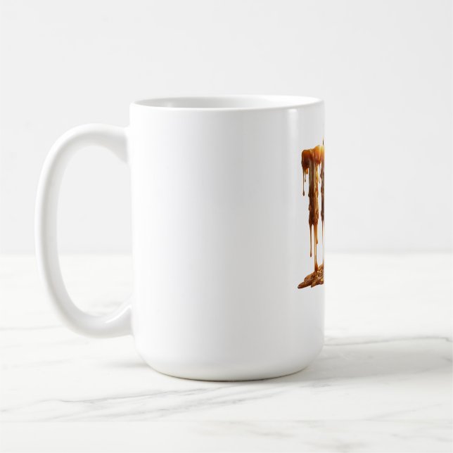 Mug Typographie de bougie fondue fatiguée Brûlure de m (Gauche)