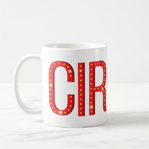 Mug Typographie de cirque Lettres de carnaval Personna