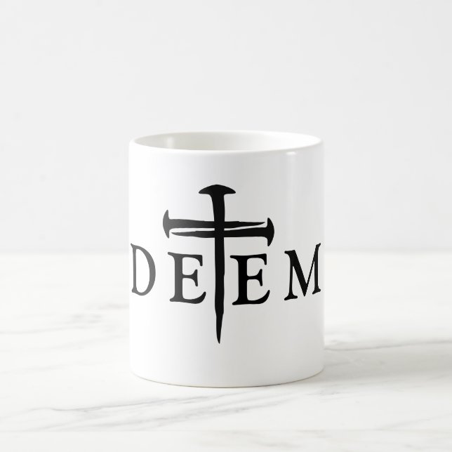 Mug Typographie de croix de clou Christian Bold rachet (Centre)