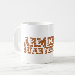 Mug Typographie de football du quart arrière du fauteu