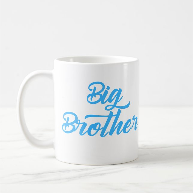 Mug Typographie de frère Blue Big Brother (Gauche)