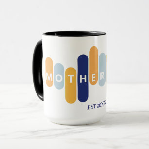 Mug Typographie de la maternité première fois maman