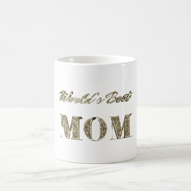 Mug Typographie de la meilleure maman d'or du monde (Centre)