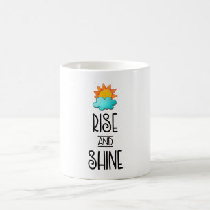 Mug Typographie de la montée et de la brillance avec l
