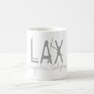 Mug Typographie de l'aéroport de Los Angeles LAX