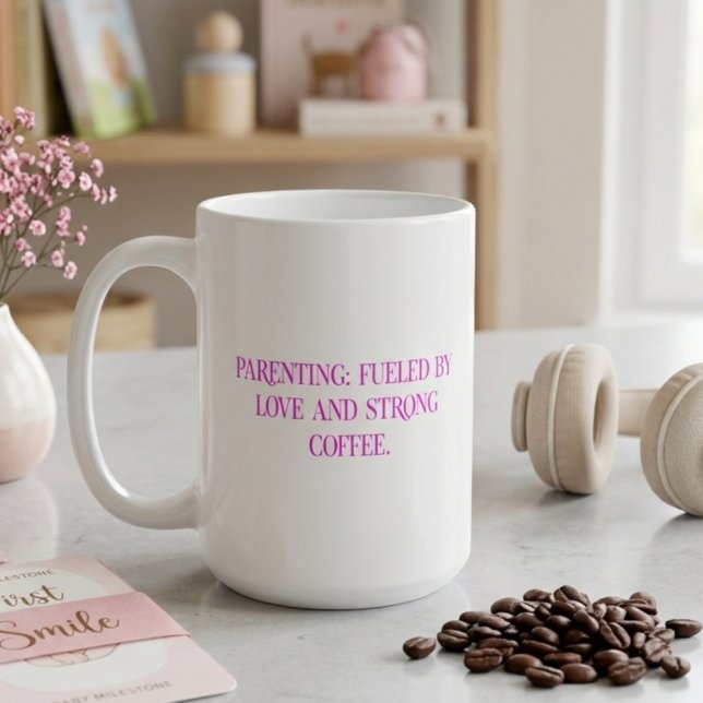 Mug Typographie de l'amour du café parental (Créateur téléchargé)