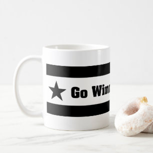 Mug Typographie de l'équipe gagnante Étoiles noires